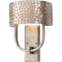 QUOIZEL Design vägglampa Confetti, dimbar, Aluminium / grå / zink, Vardagsrum / matsal, Metall, Design, Vägglampa, vägglampa inomhus