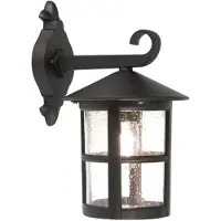 ELSTEAD Vägglampa utomhus Hereford, Svart, Aluminium / grå / zink, Modern, Utomhusvägglampa