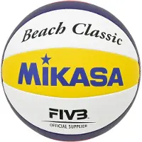 MIKASA BV551C, 10-panel ball, Blå, Vit, Gul, Komposit, Nylon, Utomhus, 66 - 68 cm, FIVB