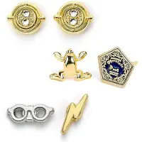 Ginza.se Harry Potter: Stud Earring Set - Time Turner/Chocolate Frog/Glasses & Lightning Bolt
