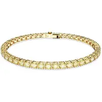 Swarovski Matrix Tennis Rundslipad Gul Kristall Kubisk Zirkonia Armband Damarmband Guld 5648933 M