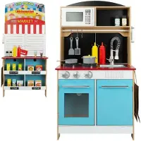 Colorbaby Träleksakskök-glasskiosk