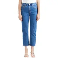 Levi's Jeans '501 CROP' blå denim