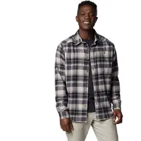 Columbia Men's Cornell Woods Flannel Long Sleeve Shirt Black/grey Classic Multi Tartan