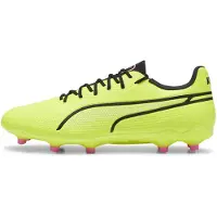 Puma King Pro Fg/ag Phenomenal - Lime/Svart/rosa Dam, storlek 40½