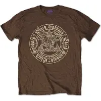 Ginza.se Black Sabbath: Unisex T-Shirt/Henry Pyramid Emblem (Chocolate Brown) (X-Large)