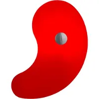 Foscarini Design vägglampa Bit 1, Röd, Vardagsrum / matsal, Glas, Design, Vägglampa, vägglampa inomhus