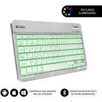 Subblim Smart Backlit Bluetooth Trådlöst Tangentbord Spanska