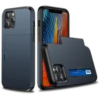 Mtp Products iPhone 12/12 Pro Hybridskal med Skjutkortplats - Mörkblå