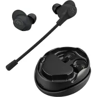 JLab Work Buds True Wireless Earbuds Black Bluetooth In-Ear-Kopfh&ouml;rer, Abnehmbares Mikrofon mit Ger&auml;uschunterdr&uuml;ckung (IEUEBWORKBUDSRBLK82)