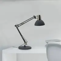 Aluminor Skrivbordslampa Calypsa, Svart, Arbetsrum / kontor, Aluminium / grå / zink, Modern, Bordslampa