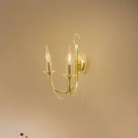 Domiluce Vägglampa Retro , dimbar, Mässing / guld, Vardagsrum / matsal, Metall, Vägglampa, vägglampa inomhus