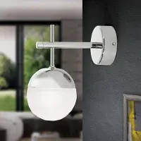 Orion LED vägglampa Ball, dimbar, Förkromad / silver, Vardagsrum / matsal, Metall, Modern, LED-vägglampa, vägglampa inomhus