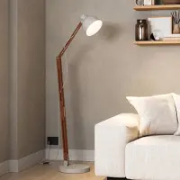 Lamkur Golvlampa Skansen , Mörkt trä, Vardagsrum / matsal, Trä, Industriell design, Golvlampa