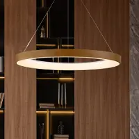 Mantra-Iluminacion Pendellampa Niseko II, dimbar, Ljust trä, Vardagsrum / matsal, Metall, Modern