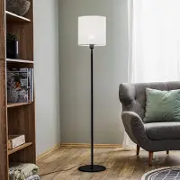 Argon Golvlampa Harris , Svart, Vardagsrum / matsal, Textil / tyger / siden, Golvlampa