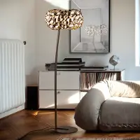 Schuller Valencia LED golvlampa Narisa, Brun / rost, Vardagsrum / matsal, Metall, Modern, LED-golvlampa
