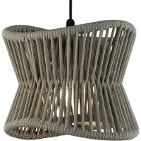 Mantra-Iluminacion Polinesia pendellampa för utomhusbruk Ø 30 cm Polinesia, dimbar, Brun / rost, Aluminium / grå / zink, Modern