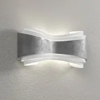 Selene LED vägglampa Ionica, Aluminium / grå / zink, Hall, Glas, LED-vägglampa, vägglampa inomhus