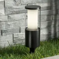 Fumagalli 1891 LED-markspettslampa Carlo i svart 25 cm 3,5W CCT, Svart, Syntetmaterial, Modern