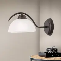 Orion Vägglampa Marco, dimbar, Brun / rost, Vardagsrum / matsal, Metall, Lantlig / rustik, Vägglampa, vägglampa inomhus