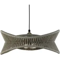 Mantra-Iluminacion Polinesia utomhushänglampa Ø 60 cm Polinesia, dimbar, Creme / bärnsten, Aluminium / grå / zink, Modern