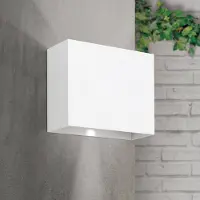 Orion LED utomhus vägglampa Akzent, Vitt / opal, Aluminium / grå / zink, Modern, LED-vägglampa utomhus