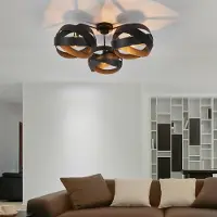 Domiluce Taklampa Tornado , dimbar, Svart, Vardagsrum / matsal, Metall, Modern, Taklampa