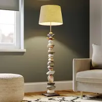 ONLI Golvlampa Vera , Aluminium / grå / zink, Vardagsrum / matsal, Textil / tyger / siden, Golvlampa