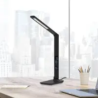 Aluminor LED skrivbordslampa Sandra, dimbar, Svart, Arbetsrum / kontor, Aluminium / grå / zink, Modern, LED-bordslampa