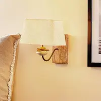 ONLI Vägglampa Seregon , dimbar, Ljust trä, Vardagsrum / matsal, Trä, Lantlig / rustik, Vägglampa, vägglampa inomhus