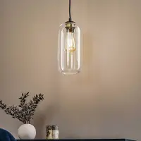 Argon Glas pendellampa Kaja , dimbar, Genomskinlig / transpare, Vardagsrum / matsal, Glas, Modern, Pendellampa