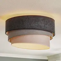 Duolla Taklampa Pastell Trio , dimbar, Aluminium / grå / zink, Vardagsrum / matsal, Textil / tyger / siden, Modern, Taklampa