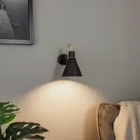 Argon Vägglampa Bona , dimbar, Svart, Vardagsrum / matsal, Metall, Modern, Vägglampa, vägglampa inomhus