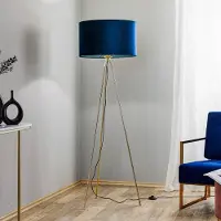Domiluce Golvlampa Monaco , Blå, Vardagsrum / matsal, Textil / tyger / siden, Golvlampa