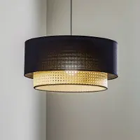 Duolla Hänglampa Boho , dimbar, Svart, Vardagsrum / matsal, Textil / tyger / siden, Lantlig / rustik, Pendellampa