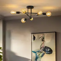 Helam Taklampa Cambridge , dimbar, Svart, Vardagsrum / matsal, Metall, Modern, Taklampa