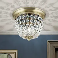 Orion Kristall taklampa Plafond, dimbar, Brun / mässing, Vardagsrum / matsal, Metall, Taklampa