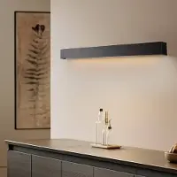 Nowodvorski Lighting LED vägglampa Straight M Nowodvorski Lighting, Svart, Vardagsrum / matsal, Metall, Modern, LED-vägglampa, vägglampa inomhus