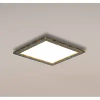Quitani LED panel Aurinor , Brun / mässing, Vardagsrum / matsal, Aluminium / grå / zink, Modern, LED-taklampa