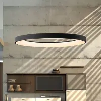 Mantra-Iluminacion Pendellampa Niseko II, dimbar, Svart, Vardagsrum / matsal, Metall, Modern