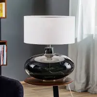 Argon Bordslampa Skien , Aluminium / grå / zink, Vardagsrum / matsal, Glas, Modern, Bordslampa