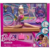 Barbie Du Kan Vara En Blond Gymnast Med Lekset Docka