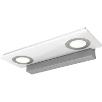 Evotec LED vägglampa Pano, Aluminium / grå / zink, Vardagsrum / matsal, Rostfritt stål, Modern, LED-vägglampa, vägglampa inomhus