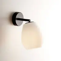 Casablanca Design vägglampa Bagan, dimbar, Svart, Vardagsrum / matsal, Glas, Design, Vägglampa, vägglampa inomhus
