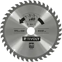 Tivoly Sågklinga för trä XT50514004448; 230x1,8x30 mm; Z40