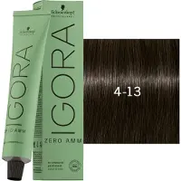 Schwarzkopf Professional Igora Zero Amm Permanent hårfärg 60 ml 4-13
