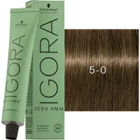 Schwarzkopf Professional Igora Zero Amm Permanent hårfärg 60 ml 5-0