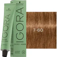 Schwarzkopf Professional Igora Zero Amm Permanent hårfärg 60 ml 7-60