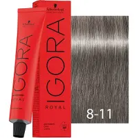 Schwarzkopf Professionell Igora Royal - permanent hårfärgningsmedel med en innovativ formel, 60ml 8-11 | Cendre Extra Ljusblond